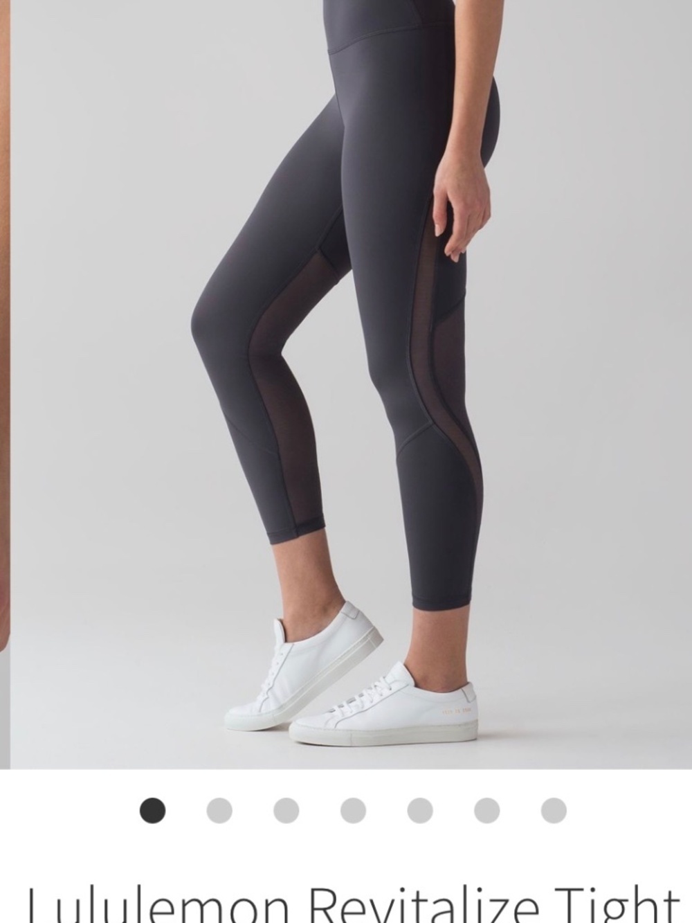 Lululemon Women’s Revitalize Tight Gray Legging back knee mesh size 8 - Picture 2 of 13
